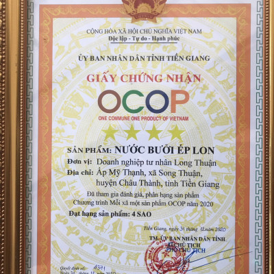 Nước bưởi ép Lon (24 lon) - Long Thuận