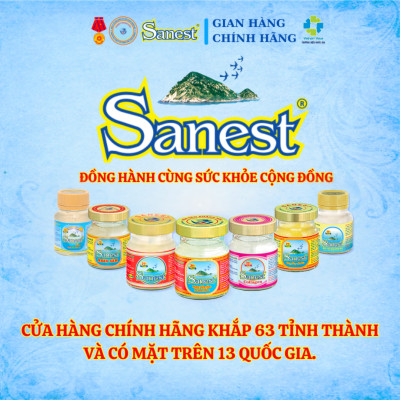 NEW [ Hộp quà tặng 6 lọ ] Nước Yến sào Khánh Hòa Sanest 21% - Collagen.
