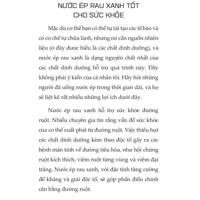 Nước Ép Tươi Xanh Thải Độc Chữa Lành