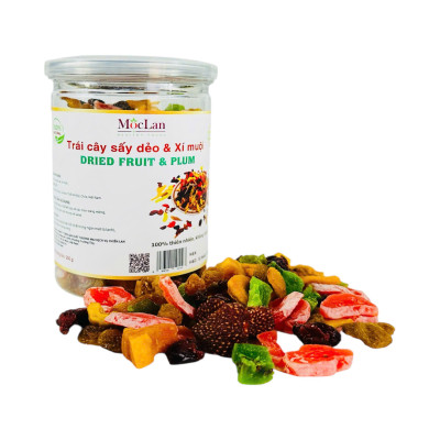 Trái cây sấy dẻo Mix các loại cao cấp cho ăn kiêng ăn vặt Mộc Lan 250g - 500g