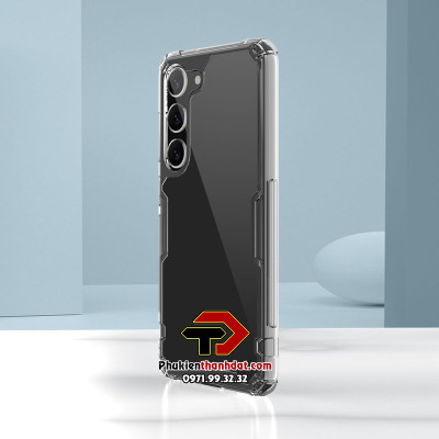 Ốp lưng trong suốt cho SamSung Galaxy S23+ Plus 5G chính hãng Nillkin Nature TPU Pro Case, chống sốc tốt - Hàng chính hãng