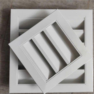 Miệng gió louver nan Z 250x250mm kèm lưới chắn côn trùng tránh hắt mưa