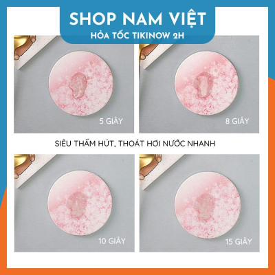 Lót Ly Ceramic Trắng Trơn, Đế Lót Cốc Gốm Sứ Siêu Thấm Hút, Thích Hợp Trang Trí DIY - Chính Hãng NAVIVU