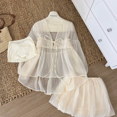 Set váy tơ tay bồng tiểu thư sang chảnh