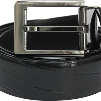 Thắt Lưng Nam Da Cá Sấu Đầu Kim Huy Hoàng HT4213 (120 x 3.5 cm) - Đen