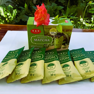Trà sữa vị matcha H&H Friend hộp giấy 210g