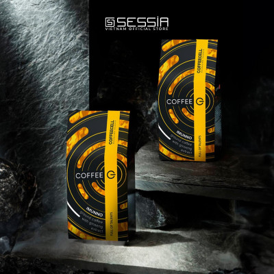 Cà Phê Rang Xay Coffee G Immuno Với Nhân Sâm Hoàng đế COFFEECELL (250g) - Bản giao hưởng của các hương vị trong một tách cà phê đen - Hàng Chính Hãng