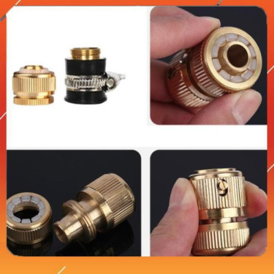 Bộ dây vòi xịt nước rửa xe, tưới cây , tăng áp 3 lần, loại 7m, 10m 206701-1 đầu đồng,cút đồng+  túi đựng bút