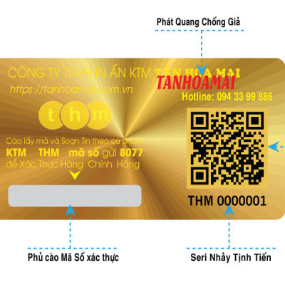 Tem hologram chống hàng giả công nghệ  4.0 bảo mật cao, xác thực hàng chính hãng
