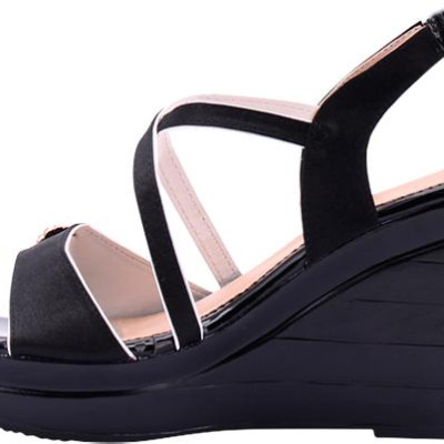 Giày Nữ Đế Xuồng Huy Hoàng HT7066 - Đen