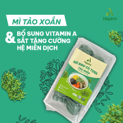 Mì Tảo Xoắn Hapimi 180g - Thực Phẩm Bổ Sung Dinh Dưỡng Cho Cả Gia Đình, Ăn Chay, Healthy, Eatclean