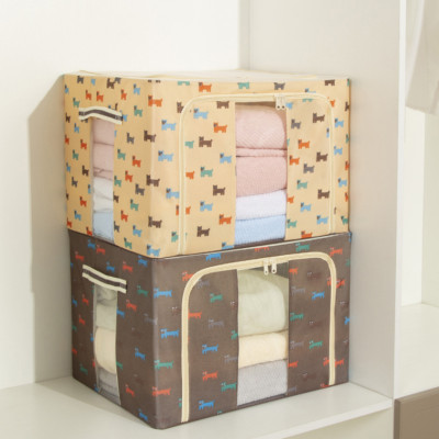 Bộ 2 Túi Đựng Chăn Màn - Túi Quần Áo Khung Sắt Gấp Gọn 2 Chiếc Cao Cấp (Giao màu ngẫu nhiên)