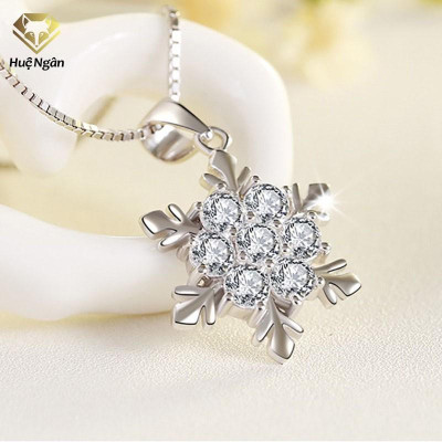 Mặt dây chuyền bạc Ý 925 Huệ Ngân - Hoa tuyết PP1304