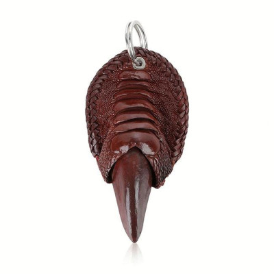 Móc khóa chân đà điểu màu nâu đỏ HT8426