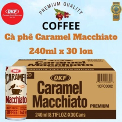 Cà phê Caramel Macchiato 240ml OKF HÀN QUỐC x 6 lon