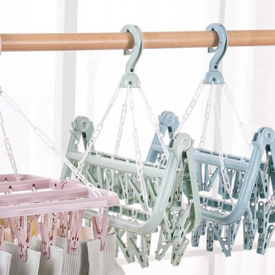 Móc Chùm Nhựa Phơi Quần Áo, Tất, Vớ Loại 32 Kẹp 36x32cm