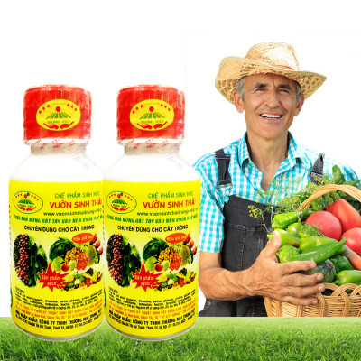 Combo 5 chai Chế phẩm sinh học VƯỜN SINH THÁI. Phân bón sinh học NANO giúp cây trồng rễ chắc, cành khỏe, đọt mạnh, ra hoa đậu trái nhiều. Chống rụng hoa, rụng quả sinh lý