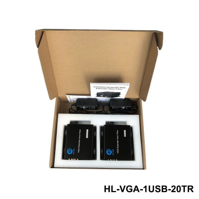 Bộ chuyển đổi kéo dài Vga sang quang Ho-link HL-VGA-1USB-20TR - Hàng Chính Hãng
