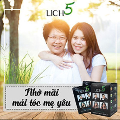 Combo 2 Dầu gội nhuộm tóc thảo dược Lich5 - Lên màu tự nhiên - Sử dụng đơn giản, tiện lợi, mùi dễ chịu