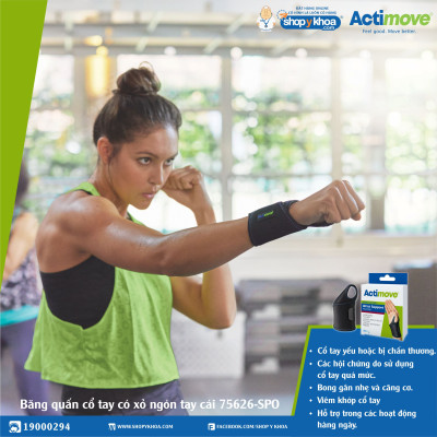 Băng quấn cổ tay có xỏ ngón tay cái 75626-SPO Actimove Wrist Support