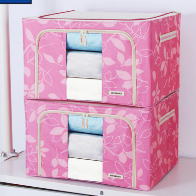 Bộ 2 Túi Đựng Chăn Màn - Túi Quần Áo Khung Sắt Gấp Gọn 2 Chiếc Cao Cấp (Giao màu ngẫu nhiên)