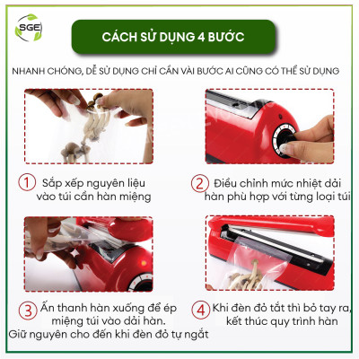 Máy hàn miệng túi đa năng HS40, dùng được cho mọi loại túi, phù hợp nhu cầu gia đình, hộ kinh doanh. Hàng chính hãng Thái Lan 