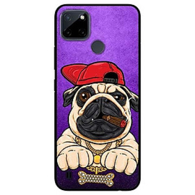 Ốp lưng dành cho Realme C21Y - C25Y mẫu Pulldog Hiphop Nền Tím