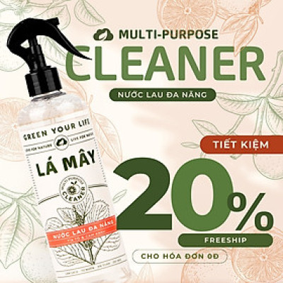 NƯỚC LAU ĐA NĂNG TÍA TÔ & CAM XANH LÁ MÂY 500mL
