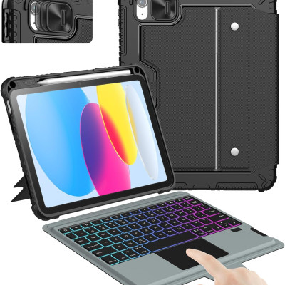 Bao Da Kèm Bàn Phím cho iPad Air 6 11 inch / iPad Air 6 13 inch 2024 Nillkin Bumper Combo Case Keyboard (Có Đèn Nền Backlit Keyboard) - Hàng Chính Hãng