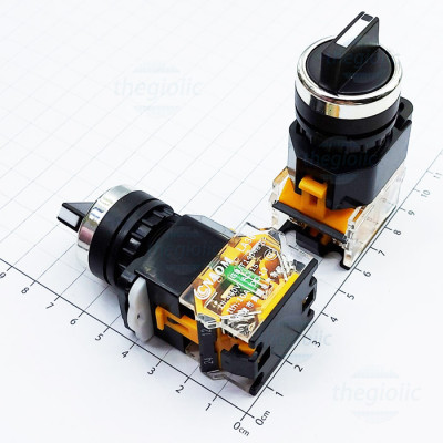 Công tắc xoay chuyển mạch 2 vị trí, 3 vị trí, Cần ngắn NP2 phi 22 chuyên tủ điện