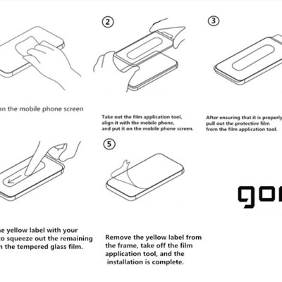 Kính Cường Lực Có Khung Dán Kính Mờ Chống Bám Vân Tay GOR cho Samsung Galaxy S25 Ultra - Hàng Chính Hãng
