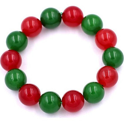 Vòng chuỗi đeo tay đá thạch anh xanh đỏ 14 ly - Chuỗi hạt đeo tay đá phong thủy