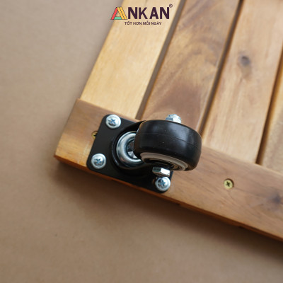 Đế Lót Chậu Cây Có Bánh Xe CỠ LỚN Vuông 50cm, Làm Giá Đỡ Kệ Hoa Cây Cảnh, Màu Vàng Nắng, Chịu Tải 150Kg