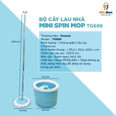 Bộ Cây Lau Nhà Chổi Lau Nhà Tự Vắt Hàn Quốc Cao Cấp - Tặng Kèm 2 Bông Lau - HÀNG CHÍNH HÃNG MINIIN