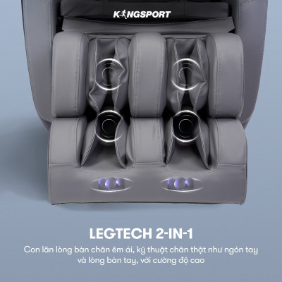 Ghế massage KINGSPORT G83 hệ thống con lăn hiện đại, con lăn lòng bàn chân 3 cấp độ, nhiệt hồng ngoại kép