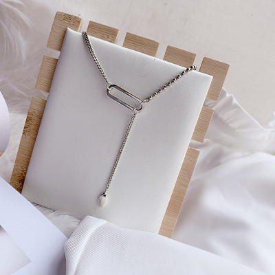 Set dây chuyền và lắc tay hình khối bất đối xứng