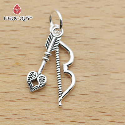 Combo 2 cái charm bạc khóa phím mũi tên treo - Ngọc Quý Gemstones