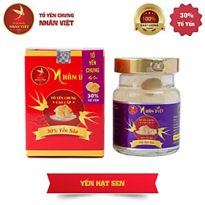 Yến Sào Chưng Hạt Sen Nhân Việt 30% Yến Nguyên Chất Hũ 70ml