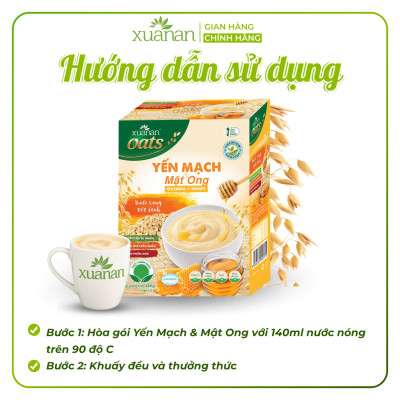 Combo 11 Hộp Yến Mạch Và Mật Ong Xuân An 384G  {32g*12 gói}