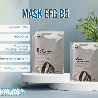Combo 10 miếng Mặt nạ Mask B5 kr.lab B5 niacinamide EGF complex mask giúp cấp ẩm dưỡng trắng phục hồi da