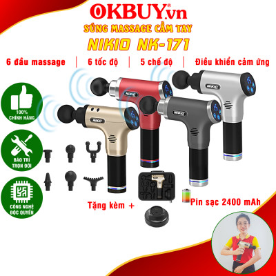 Súng massage cầm tay Nhật Bản Nikio NK-171 - 5 chế độ, 6 tốc độ mát xa