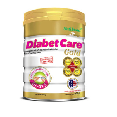 2 hộp Nutifood DiabetCare Gold 900 Gr - Sữa cho người bị bệnh tiểu đường, đái tháo đường. Tặng chiếc khăn lau đa năng mềm mịn.