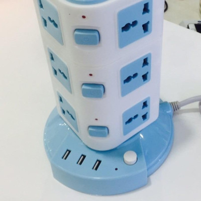 Ổ Cắm Điện Đa Năng 3 Tầng 12 Ổ Cắm 3 Cổng USB
