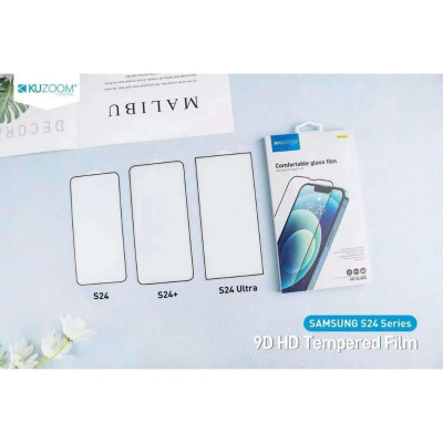 Kính cường lực Kuzoom Full màn hình cho Samsung Galaxy S25 Ultra , S25 Plus , S25 ,  S24, S24 Plus, S24 Ultra cảm ứng mượt - Hàng chính hãng