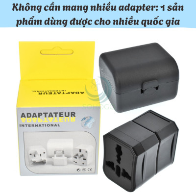 Bộ Chuyển Đổi Ổ Cắm Du Lịch- Adapter Du Lịch Quốc Tế 3 Chân – Ổ Cắm Chuyển Đổi Chuẩn Quốc Tế Mini- Ổ Cắm Đa Chuẩn Du Lịch – Gọn Nhẹ Tiện Lợi- Bộ Chuyển Phích Cắm Đa Năng Du Lịch Toàn Cầu