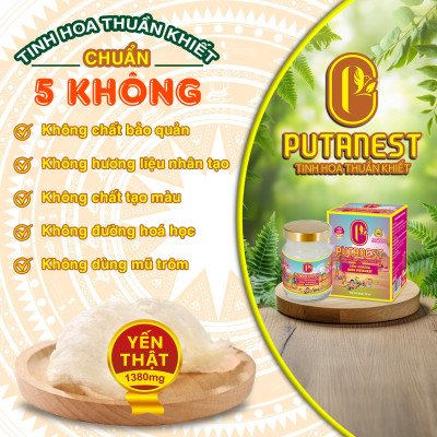 Yến chưng Kids PUTANEST hộp quà tặng cao cấp 12 hũ 70ml tăng đề kháng ăn ngủ ngon bé khỏe mạnh