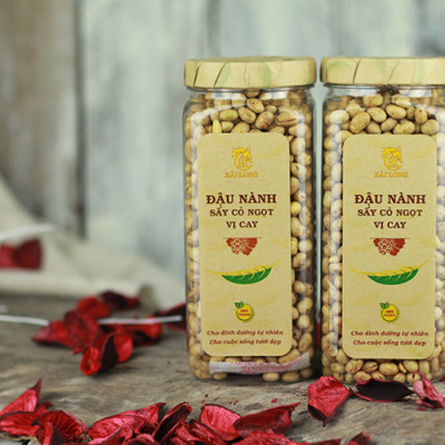 Combo Đậu Nành Sấy Cỏ Ngọt Vị Cay Hải Long (230g) + Mãng Cầu Sấy Dẻo Hải Long (120g)