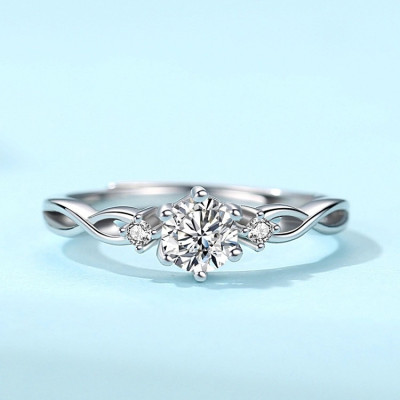 Nhẫn Nữ Bạc Đẹp Rẻ - Nương Tựa Vào Anh Theo Trend Bạc Hiểu Minh NU485