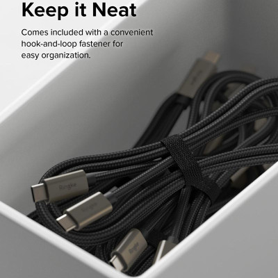 Cáp sạc nhanh cho điện thoại/laptop/tablet RINGKE Fast Charging Basic Cable C-to-C - Hàng Chính Hãng