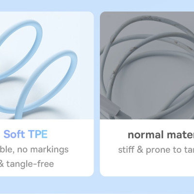 Cáp sạc nhanh, truyền dữ liệu cho Ai-phôn Ba-se-us Pudding Series Fast Charging Cable USB to Lai-nin 2.4A - Hàng chính hãng